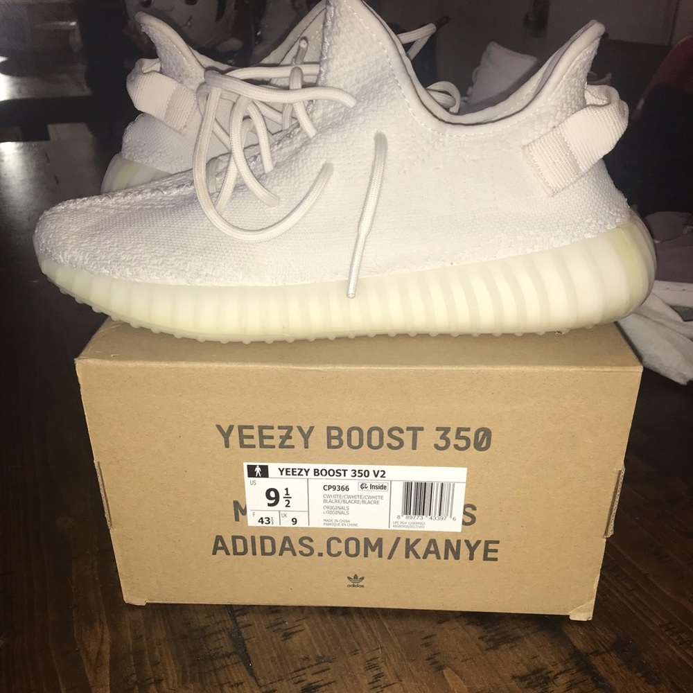All white Yeezy 350 boost